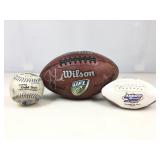 Mixed lot of autographed balls