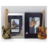 Framed mini photo Eddie Van Halen w/black &