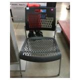 Metal body and plastic seat chair