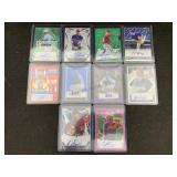 Mixed lot of autographed sports cards