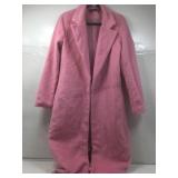 Pretty Little Thing pink polyester coat, sz 4