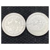 Caesars Palace & Circus Circus Metal Casino Tokens