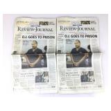 2 Thomas J Riccio Signed 2008 OJ Goes To Prison