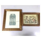 Anton Pieck 3D shadow box art, Flea Market, 7x10