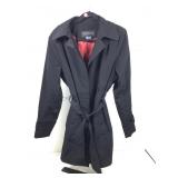 Towne collection black polyester jacket w/red