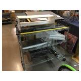 HP 27in monitor with accent table, tripod and