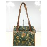 Mark Cross Italian Leather Zip Top Shoulder Small