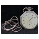 Vtg Elgin Pocket Watch, 7 Jewles, Sz 12s, Serial