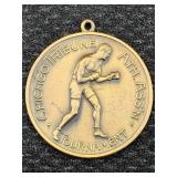 Vintage Chicago tribune boxing trophy medal