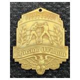 Vintage Chicago tribune boxing trophy medal