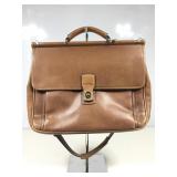 Coach Barclay Brown Leather Messenger Bag.