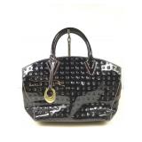 Arcadia Italian Made Black Embossed Patent