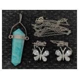 Sterling Jewelry Incl. Earrings, Necklace And