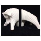 Jonathan Adler Peruvian Porcelain Bull Bookends