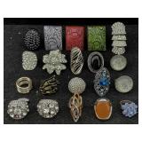 20 Fashion Jewelry Rings Sz 9.5, 7.25, 7, 6.5, 5.5