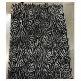 Faux Fur Zebra Print Rug