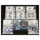 Mixed lot of sports relic cards