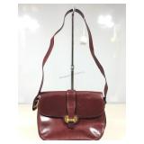 Vtg Bally Italian Made Merlot Leather Shoulder