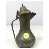 Vtg Copper & Brass Dallah Coffee Pot 6.5in H