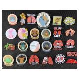 Collection Of Pins W/organ Themed Pins & More