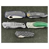5 Pocket Knives Incl. Fury, Smith & Wesson, Etc,