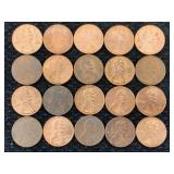 20 Us Pennies