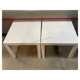 2 IKEA white side tables, mod Lack 304.499.08,
