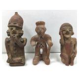 TerraCotta pottery figures. Largest is 10in tall.