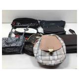 Cosmetic totes and small fashion bags. Assorted