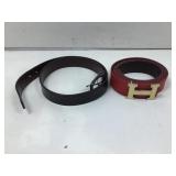 2 leather belts