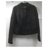 Xhilaration polyester black hooded jacket, sz XL