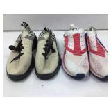 2 pair athletic sock shoes.