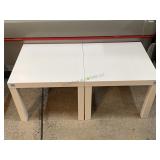 2 IKEA white side tables, mod Lack 304.499.08,