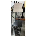 Side table w/lamp, approx 14x20x52in