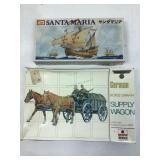 2 Model build kits. Open box. Sailing ship and