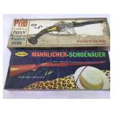 2 hobby Model build kits. Open box. Pistol and