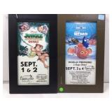 2 Framed pictures, Nemo & Jungle Book on Ice,