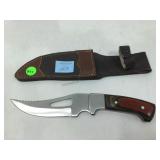 Hunting knife w/leather sheath