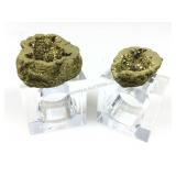 NIB Gold-Colored Druzy Geode Napkin Holders Pair