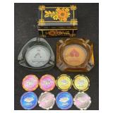 Las Vegas Casino Chips W/sahara & American