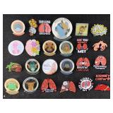 Collection Of Pins W/organ Themed Pins & More