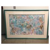 Large Signed 1987 Original Textured Abstract