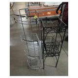 Pair Small Metal Wire Racks - approx. 2ft tall