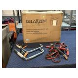 Massage Mat in Box, Jumper Cables and Garage