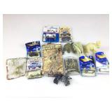 Die cast cars, dinosaur models and more.