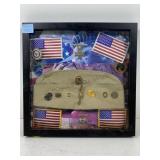 Shadow Box, USMC, hat, ribbons, pins & patches,