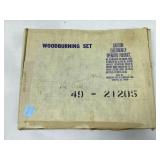 Wood burning set with tool.