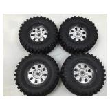 4 R/C krawler car wheels.
