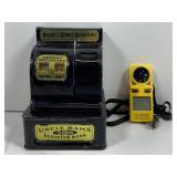 Vtg Uncle Samï¿½s 3-coin register bank, black metal