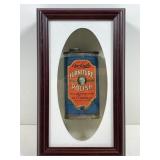Shadow box, vtg can Rawleighs Furniture Polish,
